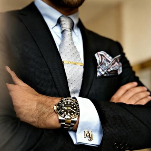 Mancuernillas personalizadas para hombre con diseño de nombre miniatura 3