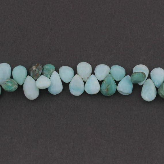 Perles en opale du Pérou facettées en forme de poire goutte pour bijoux SB2525