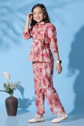 Image of Fashion Dream Girl's Rayon Cotton Clothing Set|Girls Clothing Set|Printed Girls Co-ords Set|Shirt and Pant set|Printed Clothing Set|2 Piece Set