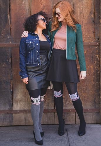 Image of MeMoi Cat Face Design Sweater Tights