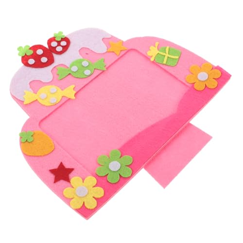 FELTECHELECTR Cartoon Photo Frame 1 Set DIY Photo Frame Materials Nonwoven Handmade Craft Perfect for Children's Room