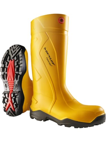 Dunlop C762241 S5 PUROFORT+ GEEL Unisex Adults' Safety Boots,Yellow (yellow) 02),13 UK(47 EU) - EN safety certified