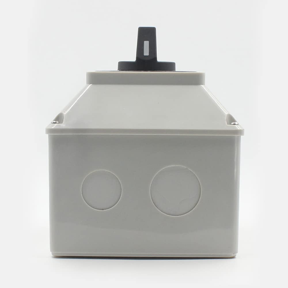 Interruptor de cambio universal, LW26-32/3 32A 220V/380V Interruptor de cambio a prueba de agua con caja de control Caja robusta IP65 3 posiciones Rotatorio 16 Terminales de tornillo