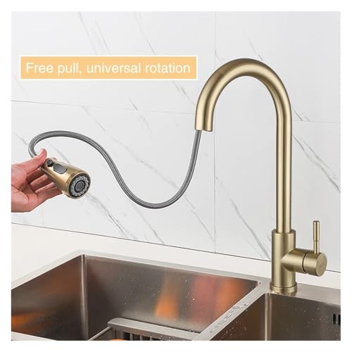 Robinet de cuisine bec extractible 2 modes d'eau et flexible