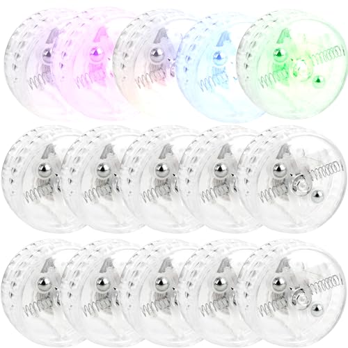 15 Pcs Light up Yo Yo Ball Clear LED Responsive Ball Plastic Responsive Bearing Ball for Beginner Level Kids Birthday Christmas Stocking Stuffers