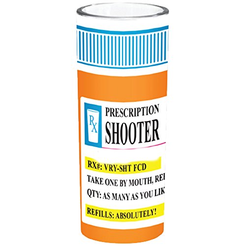Rockin Gear Shot Glass Shooter - Prescription Pill Bottle Novelty Fun Shot Glass 4 Oz Shots - Great Bachelor Party Fun Shot Glasses For Vodka, Whiskey, Tequila #TOP9