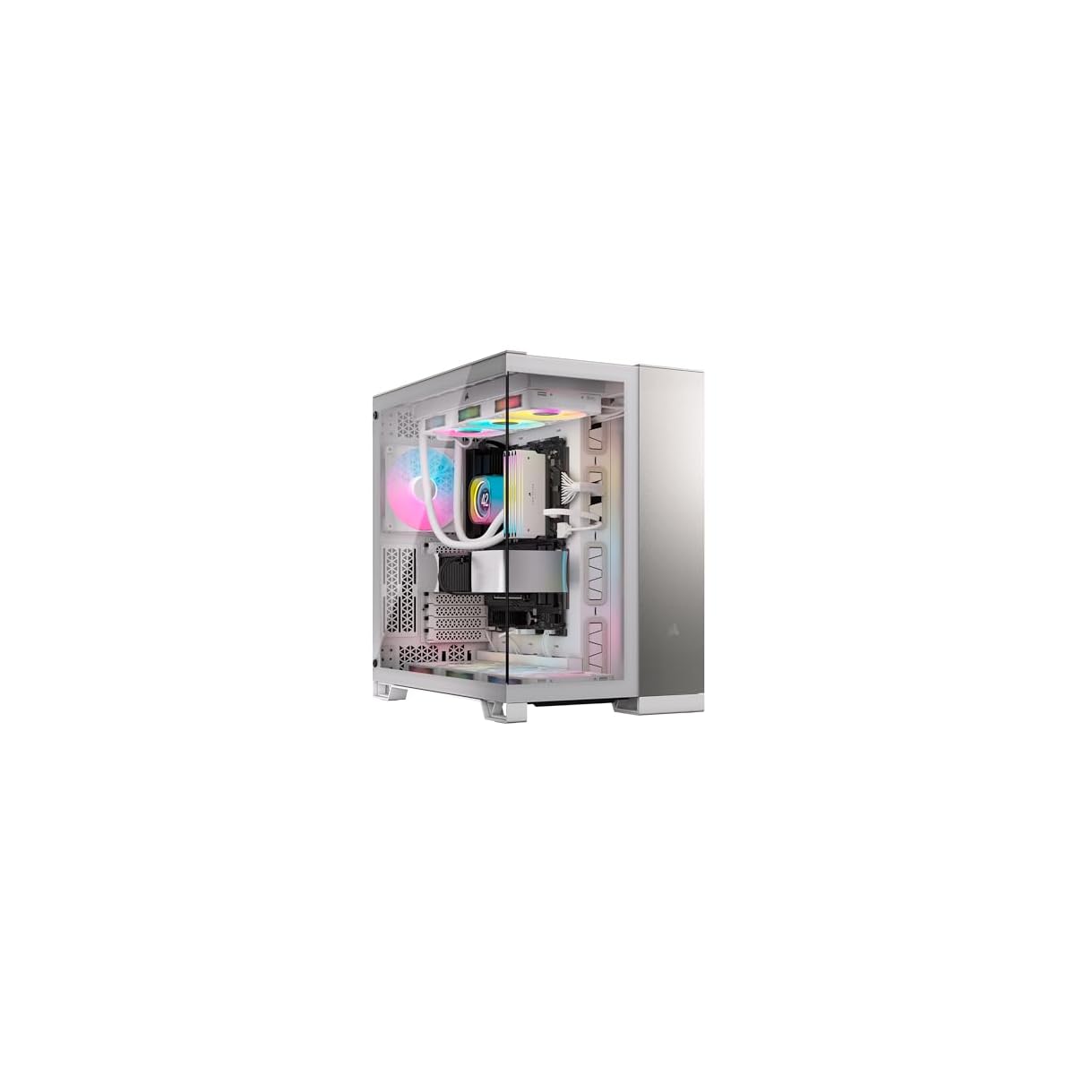 CORSAIR-6500X-Mid-Tower-ATX-Case-per-PC-a-Doppia-Camera-Vetro-Temperato-Panoramico-Compatibile-con-Scheda-Madre-a-Connessione-Inversa-Nessuna-Ventola-Inclusa-BiancoAlluminio-Grigio-Satinato