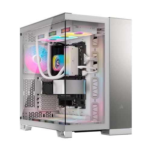 Corsair 6500X Semitorre ATX Doble Cristal Templado USB-C Blanco/Aluminio