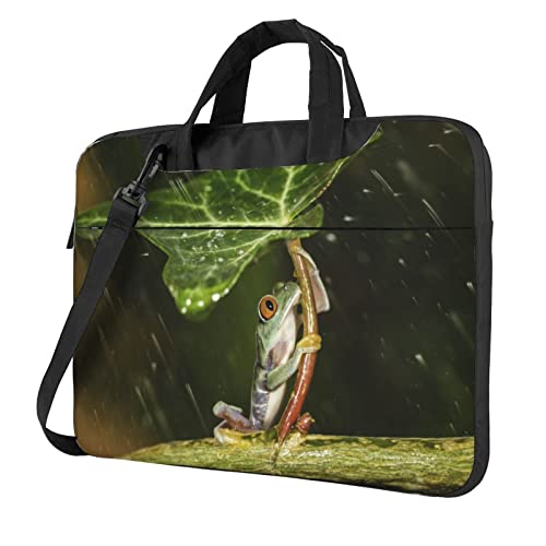 Sac ordinateur portable 15 pouces grenouille de la paix mallette fine bandoulière