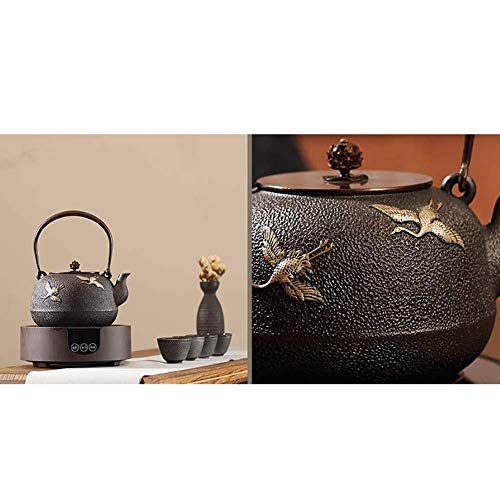 Con burbujas desmontables, tetera, tetera resistente al calor, máquina de té perfecta, set de té y tetera (tamaño: 1200… - Imagen 4