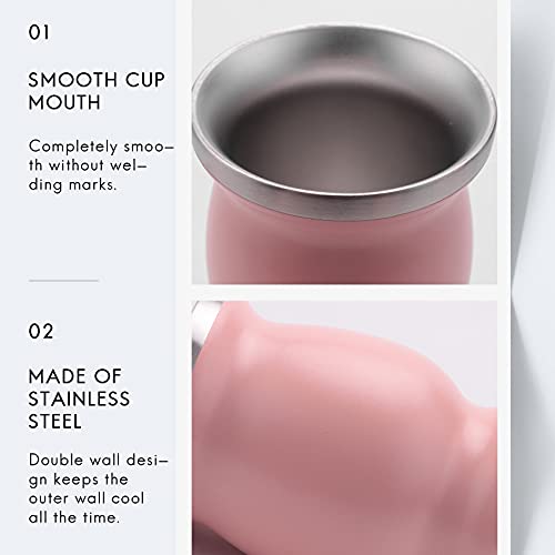 SNOWINSPRING Yerba Mate KüRbis - Juego de tazas de té de doble pared (acero inoxidable, 1 bombilla, pajita de paja… - Imagen 5