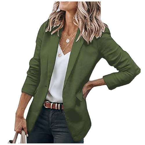 Womens Casual Blazer Jacket Single Breasted Lapel Neck Blazers Open Front Long Sleeve Cardigan