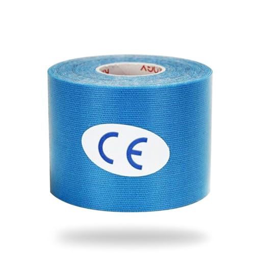 Generic 5X Athletic Tape Sports Wrap Tape Breathable Water Resistant Wrist Ankle Tape Protective Tape, for Ankles, Shoulder Football, Blue