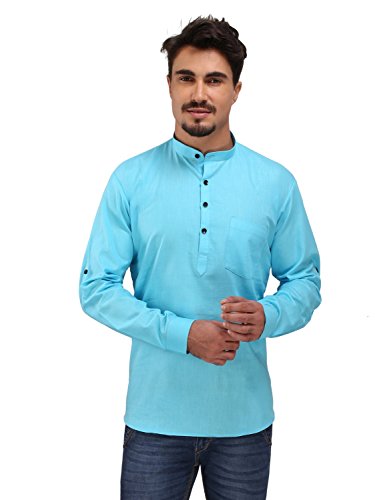 Image of Rajubhai Hargovindas Men's Linen Straight Short Kurta