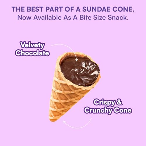 Image of Nova Nova Best Bite Choco Filled Cones | Belgian & Dark Chocolate - Assorted Pack of 6| 100% Eggless | No Added Preservatives (100g)