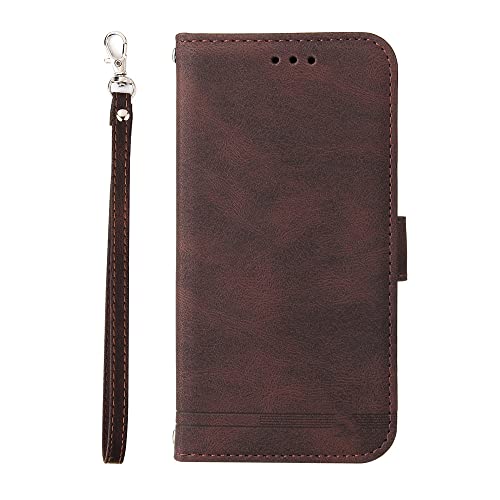 Étui cuir Samsung Galaxy A51 portefeuille anti rayures auburn