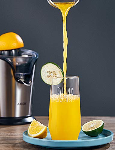 Aicok Electric Orange Juicer Squeezer, Citrus Juicer Electric with Two Interchangeable Cones Suitable for All Size of Citrus Fruits, 100W Ultra Quiet Motor, BPA Free, Brushed Stainless Steel - Thumbnail 6
