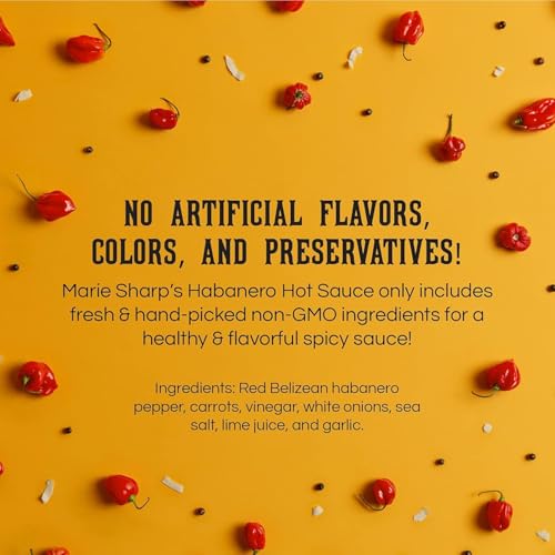 Image of Marie Sharp's Hot Habanero Pepper Sauce, 1 Gallon | Authentic Belizean Hot Sauce Made with Fresh Red Habanero Peppers | Bold Caribbean Flavor | Bulk Foodservice Size