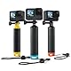 Sametop Schwimmender Handgriff Schwimmer Handler Floating Hand Grip Schwimmend Stick Zubehör Kompatibel mit GoPro Hero 13 12 11 10 9 8 7 6 5 4 Session Max DJI Osmo Action Kameras (Blau)