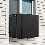 Sunolga Air Conditioner Covers for Window Units, Window Air Conditioner Cover with Water Resistant and Windproof Design - 21.5W x 15H x 16D Inches, Black