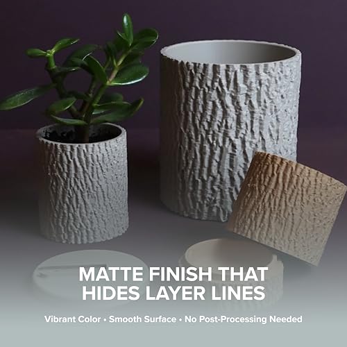 Image of Polymaker Panchroma Matte PLA Filament, Muted White 1.75mm 1kg 3D Printing Filament, Formerly Polyterra Matte, Fit Most FDM 3D Printers, 1kg Spool (2.2lbs)