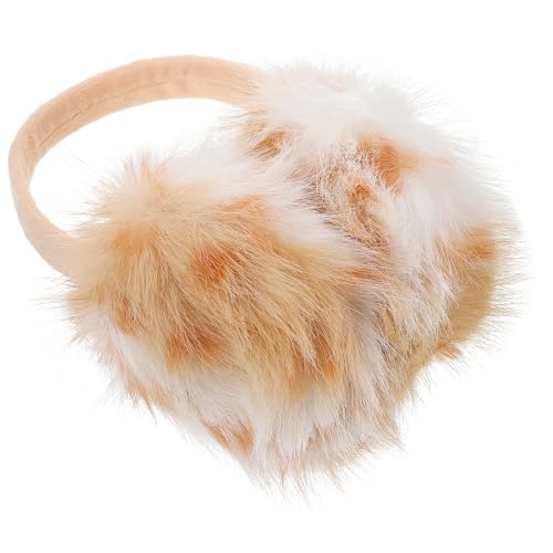GAROZATION Women's Winter Ear Muffs Fluffy Faux Fur Earmuff Foldable Design Soft Ear Covers for Cold Weather Outdoor Activities