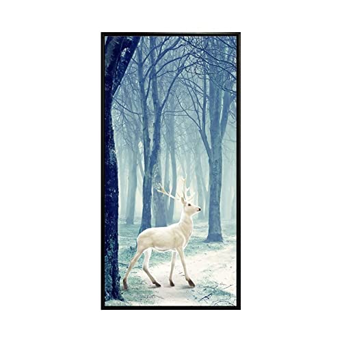 Mosaïque 5D cerf blanc pour décorer le salon en diamond painting