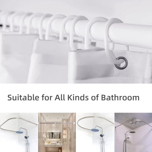 Rideau de douche 100x200 lavable motif géométrique pour douche et baignoire - 3