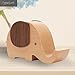 Apor Cell Phone Stand, Wood Made Elephant Phone Stand for Smartphone with Pen Holder Desk Organizer (Small)