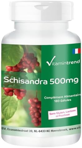 Gélules de Schisandra chinensis - 500mg par gélule - 180 gélules ...