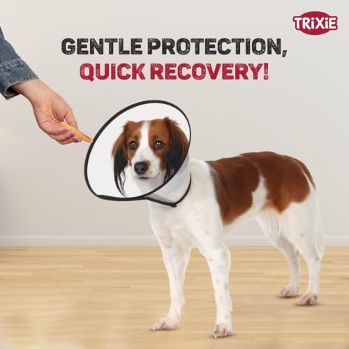 Image of Trixie Protective Dog Collar L | Velcro Recovery E-Collar 44-53cm | Soft Velcro recovery collar for comfortable healing and wound protection.