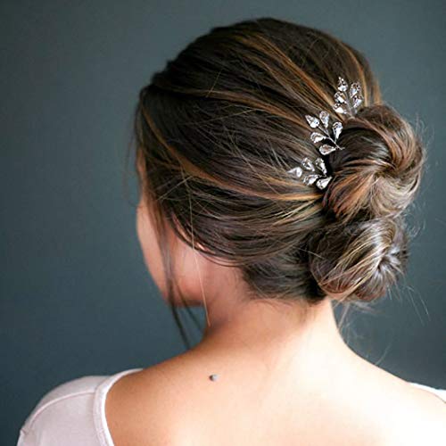 Barode Bride Wedding Hair Pins Rhinestone Headpiece Water Drop Hair Accessories for Women and Girls(Pack of 3)