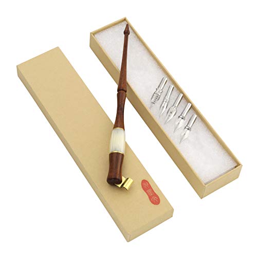 Yoption AGUS180 Wood Calligraphy Oblique Dip Pen Holder Set thumb #4