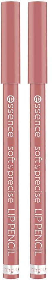 Image of Essence soft & precise LIP PENCIL 203 My Advice, lip pencil, brown, intense colour, precise definition, 0.78 g (Pack of 2)