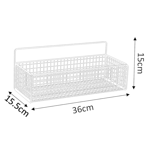 Image of MosQuick Kitchen organizer shelf wall mounted Metal Wire Baskets organizers Storage kitchen hanging rack onion potato shelf wall hanging shelves for fruit veges bathroom Black