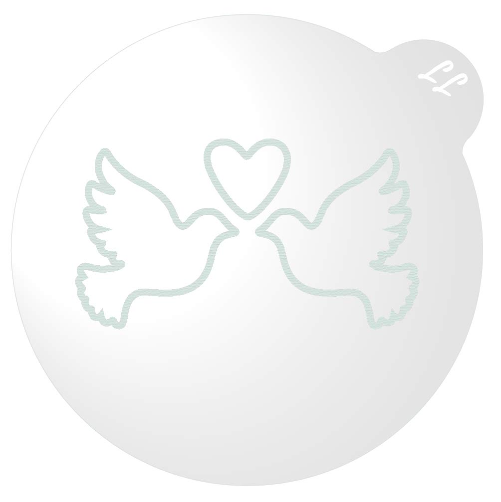 LissieLouLoving Doves Cookie Embosser Wedding Love Icing Fondant Stamp - Clear