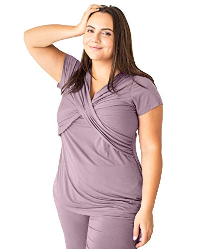 Kindred Bravely Davy Ultra Soft Maternity & Nursing Pajamas Sleepwear Set (Dusty Mauve, Small) #TOP2