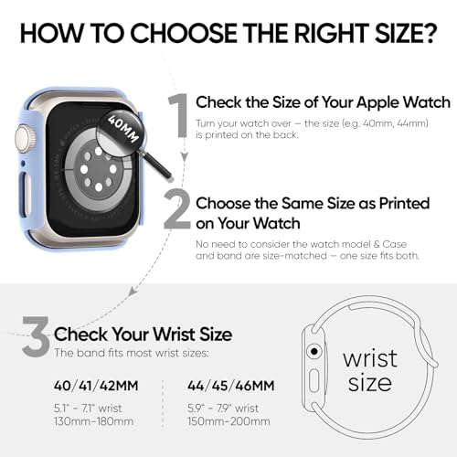 Image of Adorique 3-in-1 Compatible for Apple Watch Band 40mm 41mm 42mm 44mm 45mm 46mm, Soft Silicone Sport Strap for iWatch Series SE 10 9 8 7 6 5 4 3
