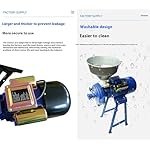 Electric Grain Mill Grinder 3000W, Commercial Dry & Wet Grinder with Funnel, Adjustable Powder Grinding Machine for Corn, Rice, Coffee, Wheatwait - Image 5