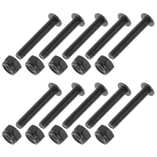 Toddmomy 10pcs Surfboard Screws Set and Nuts for Secure Connection Portable and Durable for Skateboard Maintenance and Emergency Repairs