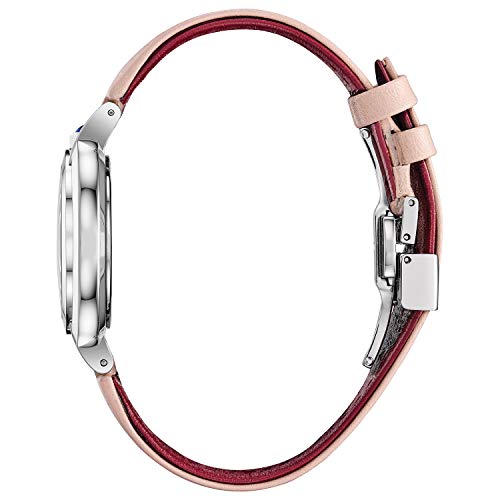 Bulova Rubaiyat Quartz Ladies Watch, Stainless Steel With Pink Leather Strapdiamond , Silver-Tone (Model: 96P197) #TOP1