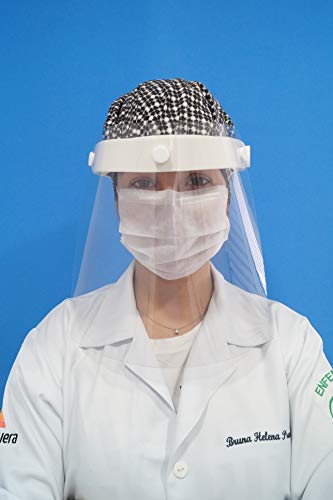 Protetor Facial Articulado Face Shield BRANCO com 10 un.