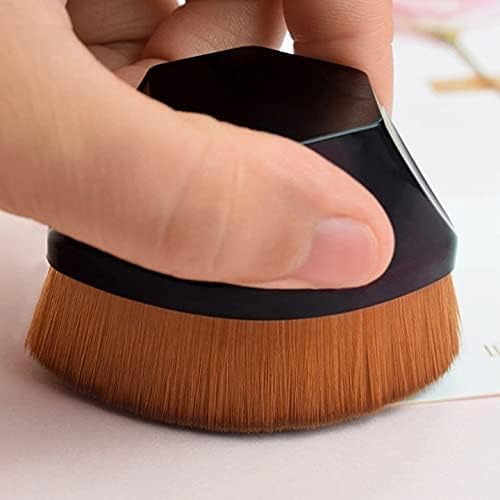 TENDULA Foundation Makeup Brush Flat Top Kabuki Hexagon Face Blush Liquid Powder Foundation Brush for Blending Liquid, Flawless Powder Brushes Tool Perfect with Storage Box Design(Black) 4
