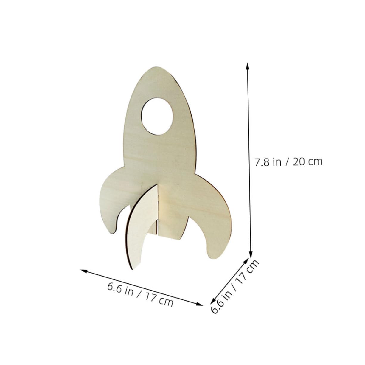 Kisangel 5Pcs Unfinished Rocket Model DIY for Creative Play for Crafts and Decorations Enhance Manual and Cognitive Skills