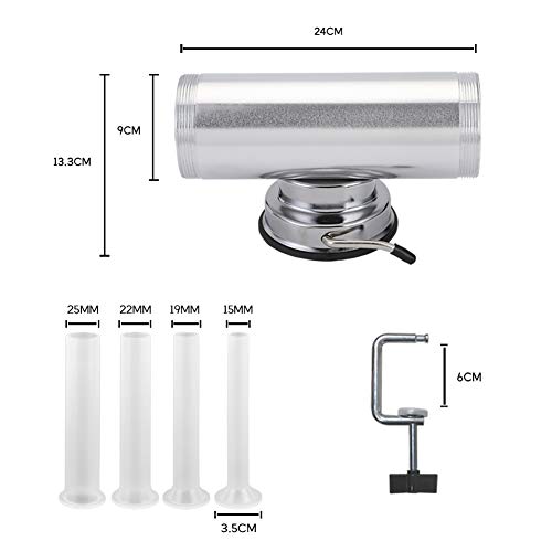 3Lbs Sausage Stuffer - Aluminum Meat Sausage Maker With Suction Base Horizontal Kitchen Packed 4 Tubes For Homemade #TOP3
