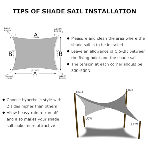 Image of KANAGAWA 20'X26' Sun Shade Sail Gray Curved Rectangle