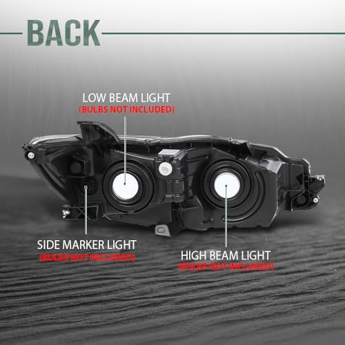 Image of GRAND ORANGE Headlight Assembly Front Left & Right Compatible with Toyota Camry 2015-2017 2PCS Clear Lens Black Housing Amber Reflector TO2503222, TO2502222, TO2503223, TO2502229, TO2503229