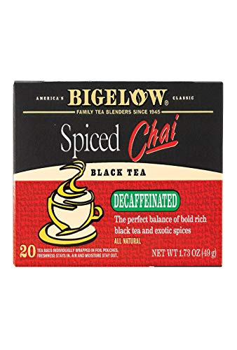 Bigelow Decaf Spiced Chai Tea Bags, 20 ct