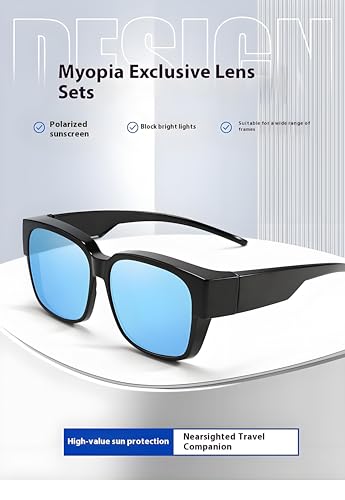 Image of Sunglasses fit over Glasses Clip On Polarized sunglasses for Prescription Glasses Flip Up Fishing Driving Glasses