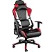 TecTake Chaise Fauteuil siège de Bureau Racing Sport Ergonomique avec Support Lombaire et Coussin - diverses Couleurs au Choix - (Noir-Rouge-Blanc | no. 402289)
